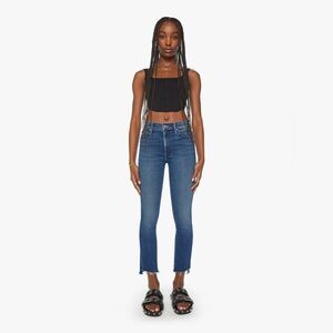 MOTHER denim The Insider Crop Step Fray in Sake To Me size 24